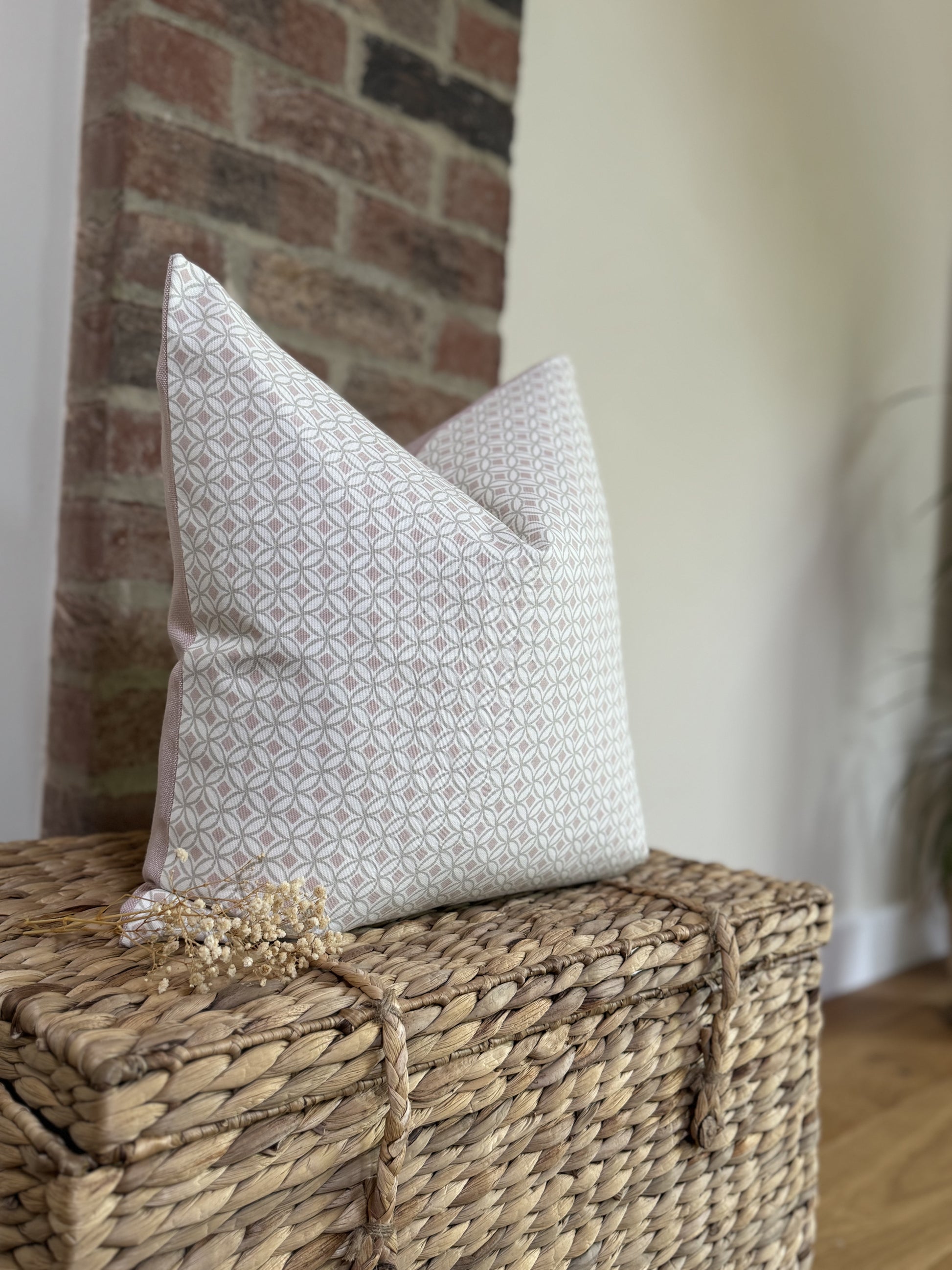 Louella Blush Feather Cushion | Sustainable | Elluce Interiors