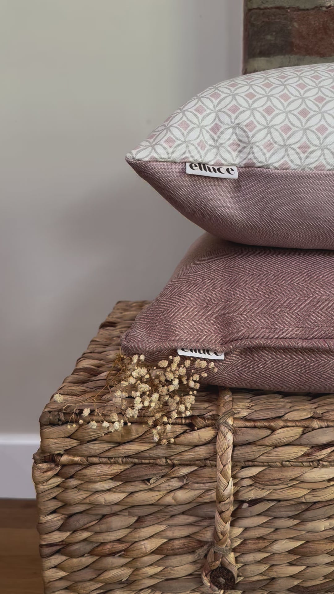 Louella Blush Feather Cushion | Sustainable | Elluce Interiors